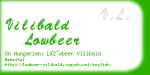 vilibald lowbeer business card